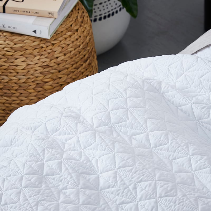 Maxwell Quilted Quilt Cover White