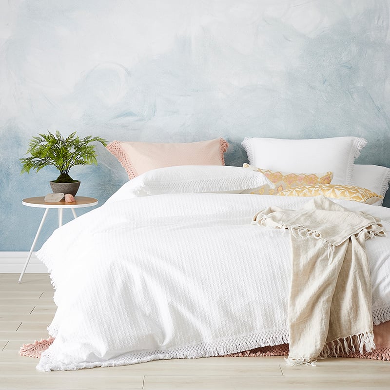 Mena Quilt Cover White
