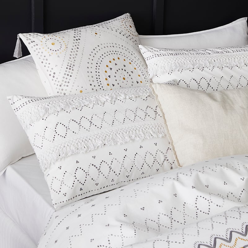 Maia Quilt Cover Set White