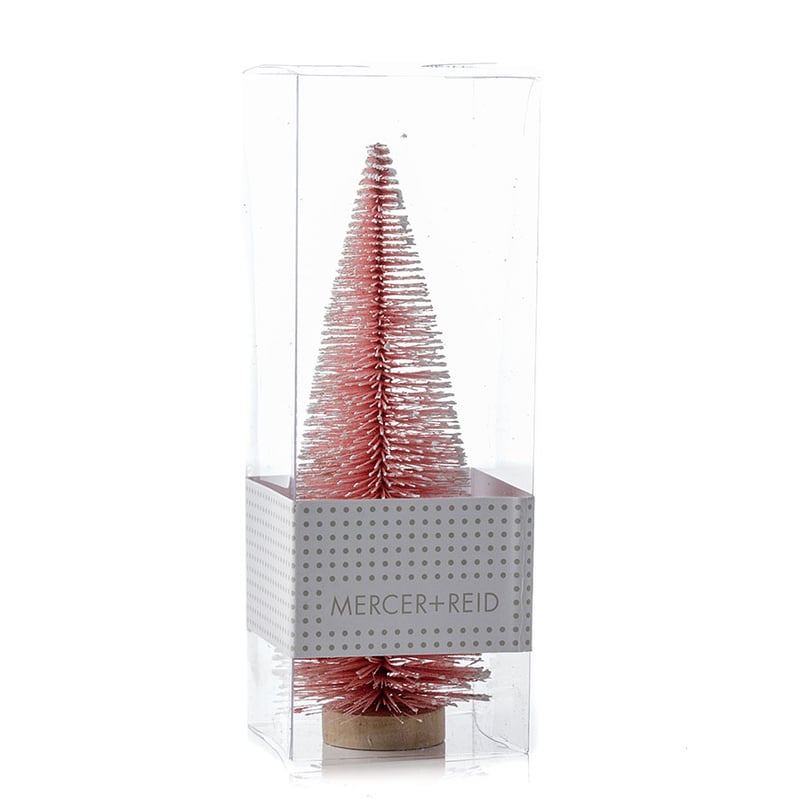 Blush & White Frosted Pine Table Tree Decoration