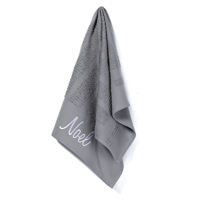 Grey Noel Tea Towel 2 Pack