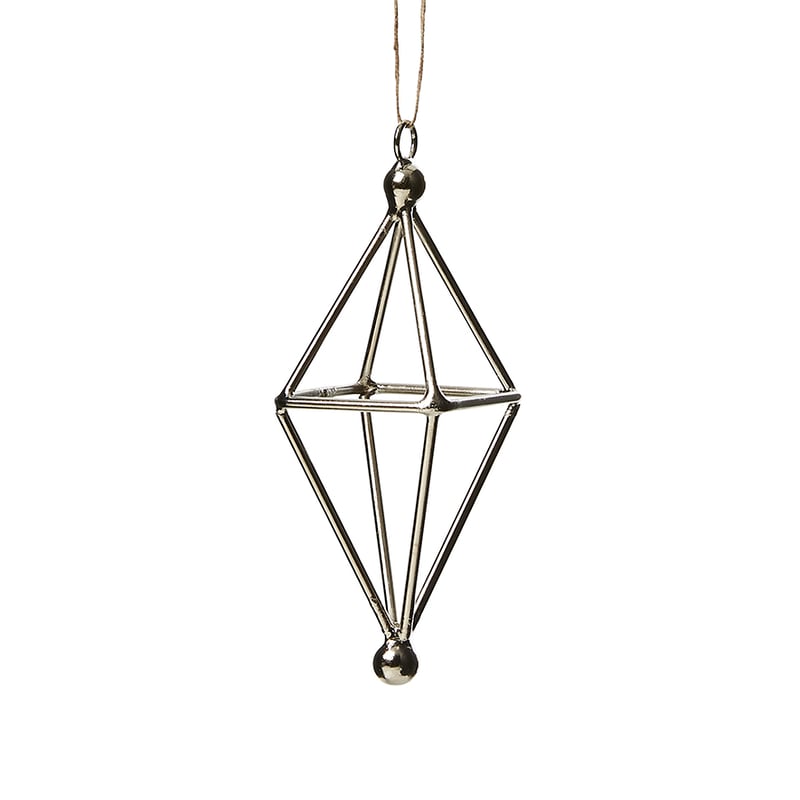 Metal Christmas Ornament Diamond Silver