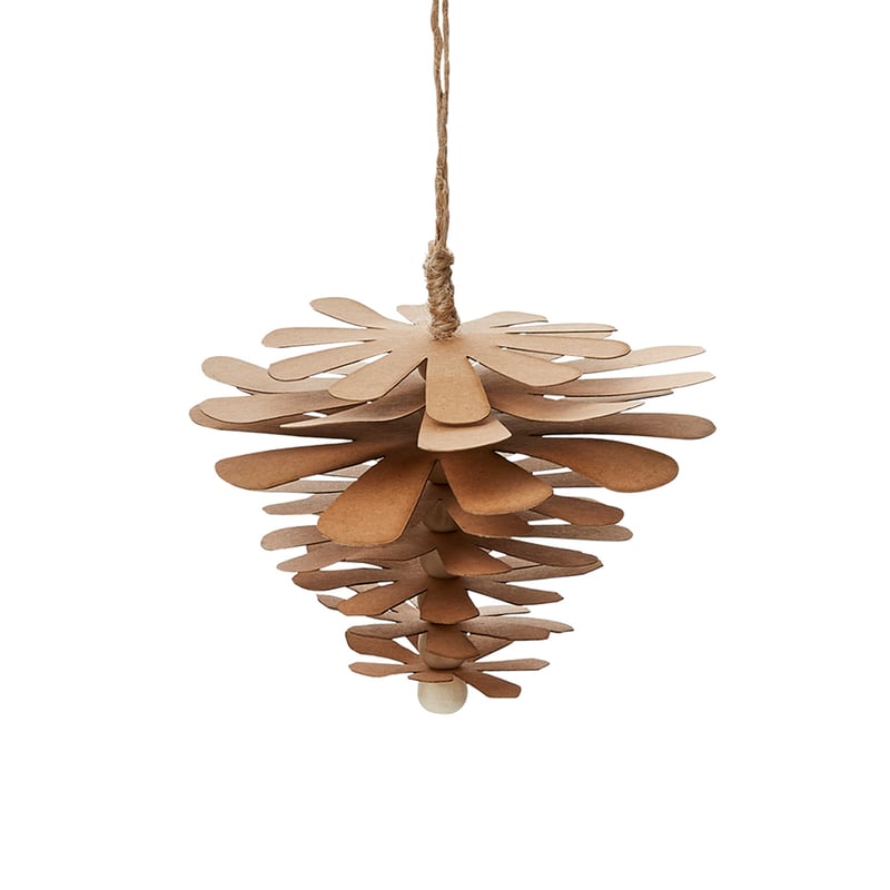 Hanging Paper Pine Cone Brown 
