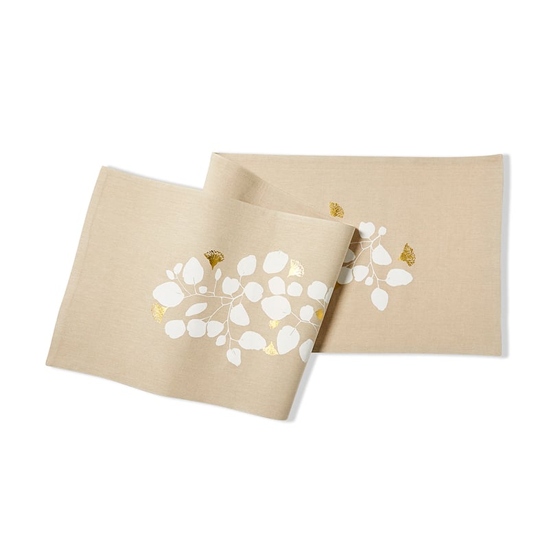 Silver Gum Napery Runner Gold & Natural 
