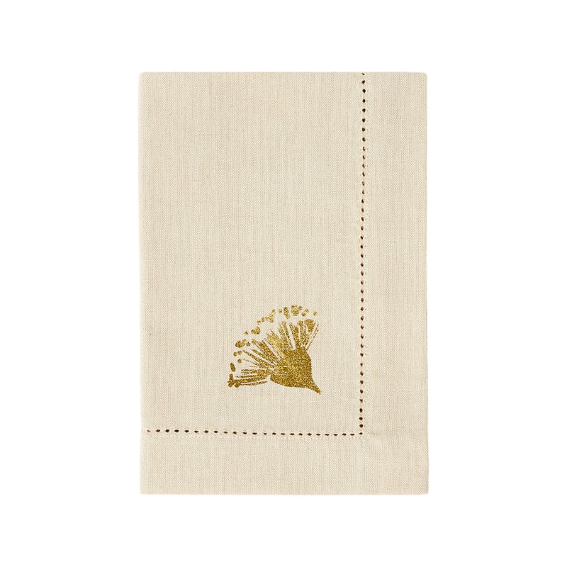 Silver Gum Napery Set of 2 Napkins Gold & Natural 