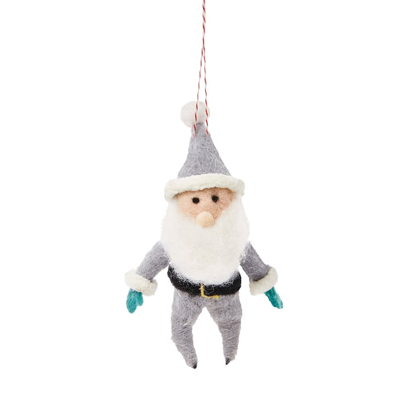 Christmas Felt Decoration Santa Grey