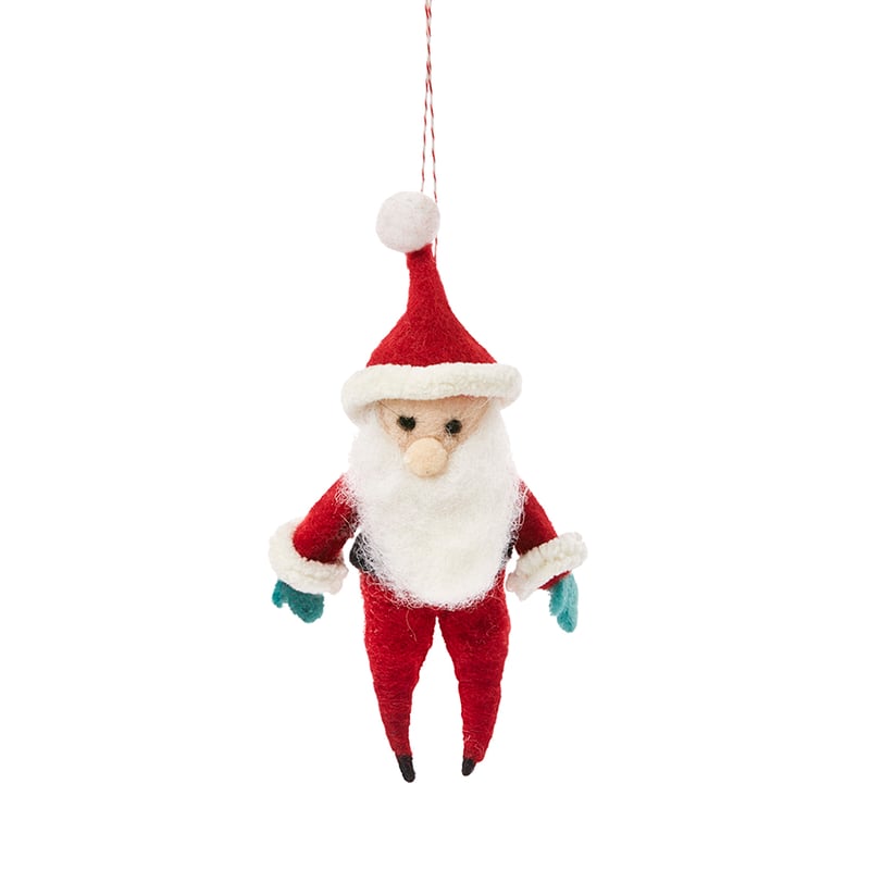Christmas Felt Decoration Santa Red