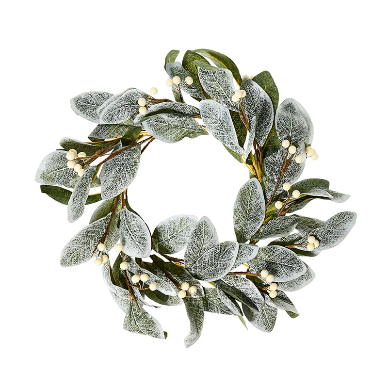 Festive Silver Wreath Green & Silver