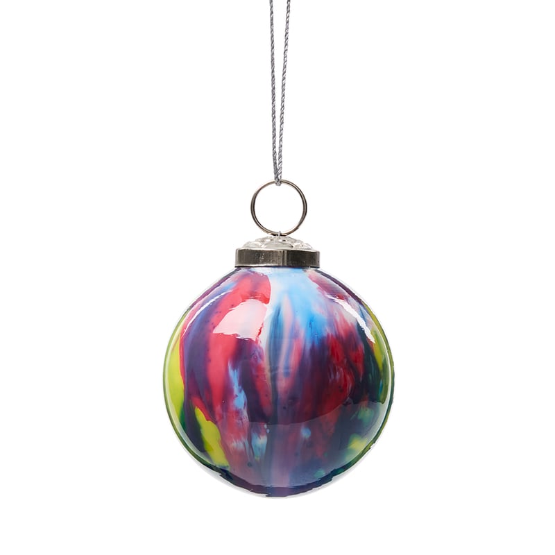 Marble Bauble Rainbow Blue Ball 