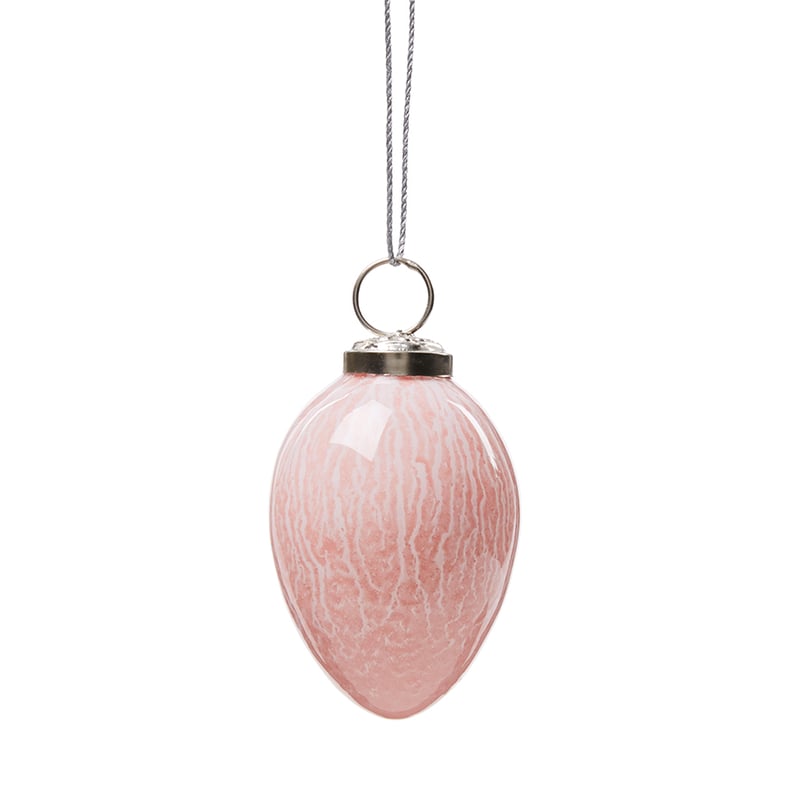 Marble Bauble Pink Pear