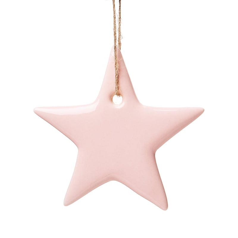 Ceramic Star Decoration Pink 