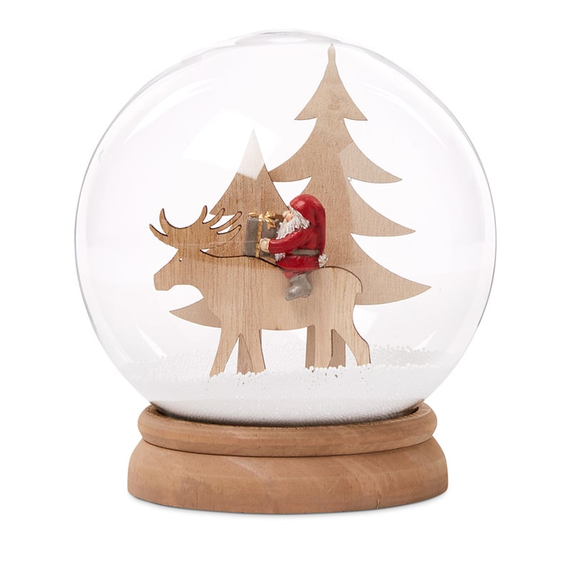 Glass Dome Reindeer Red 