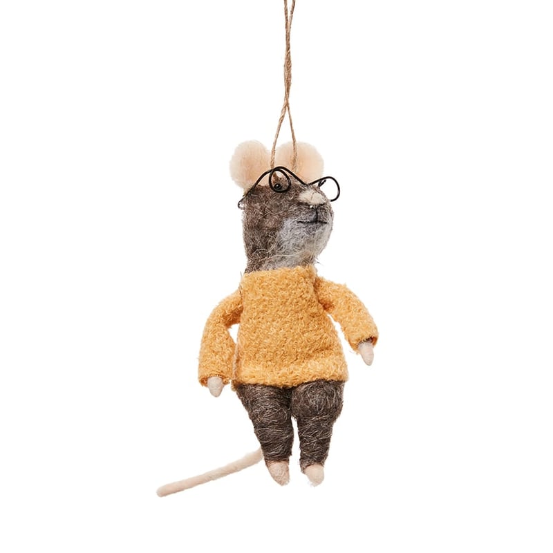 Felted Friends Mouse Glasses Grey 