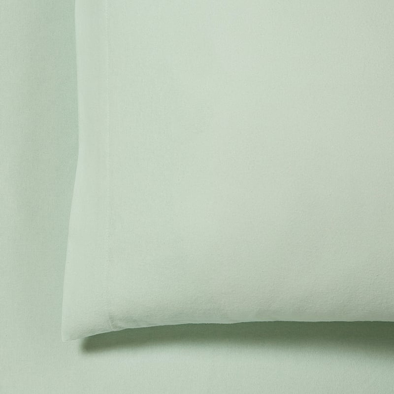 Plain Dye Flannelette Sheet Set Aqua