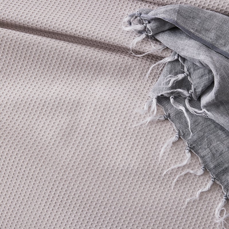 Tribeca Waffle Quilt Cover Set Pebble