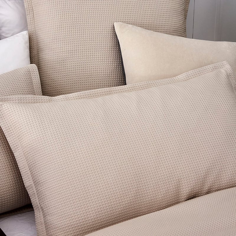 Tribeca Waffle Quilt Cover Set Stone