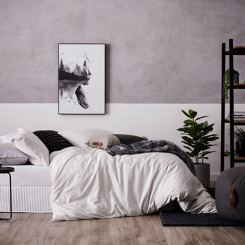 Ultra Soft Jersey Quilt Cover Marble 