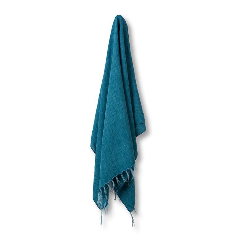 Malmo Linen Throw Teal 