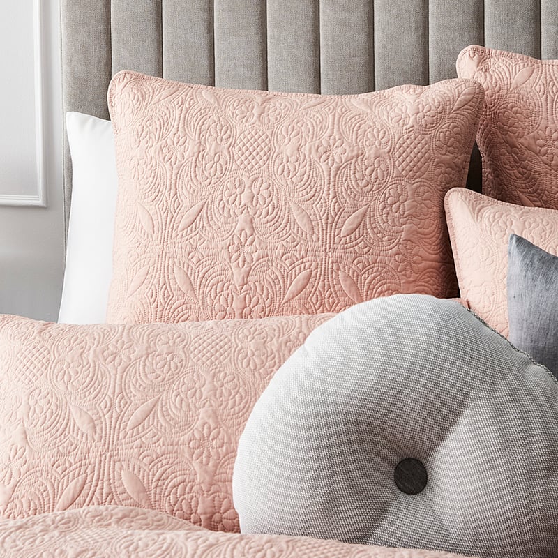 Sophia Quilted Quilt Cover Blush