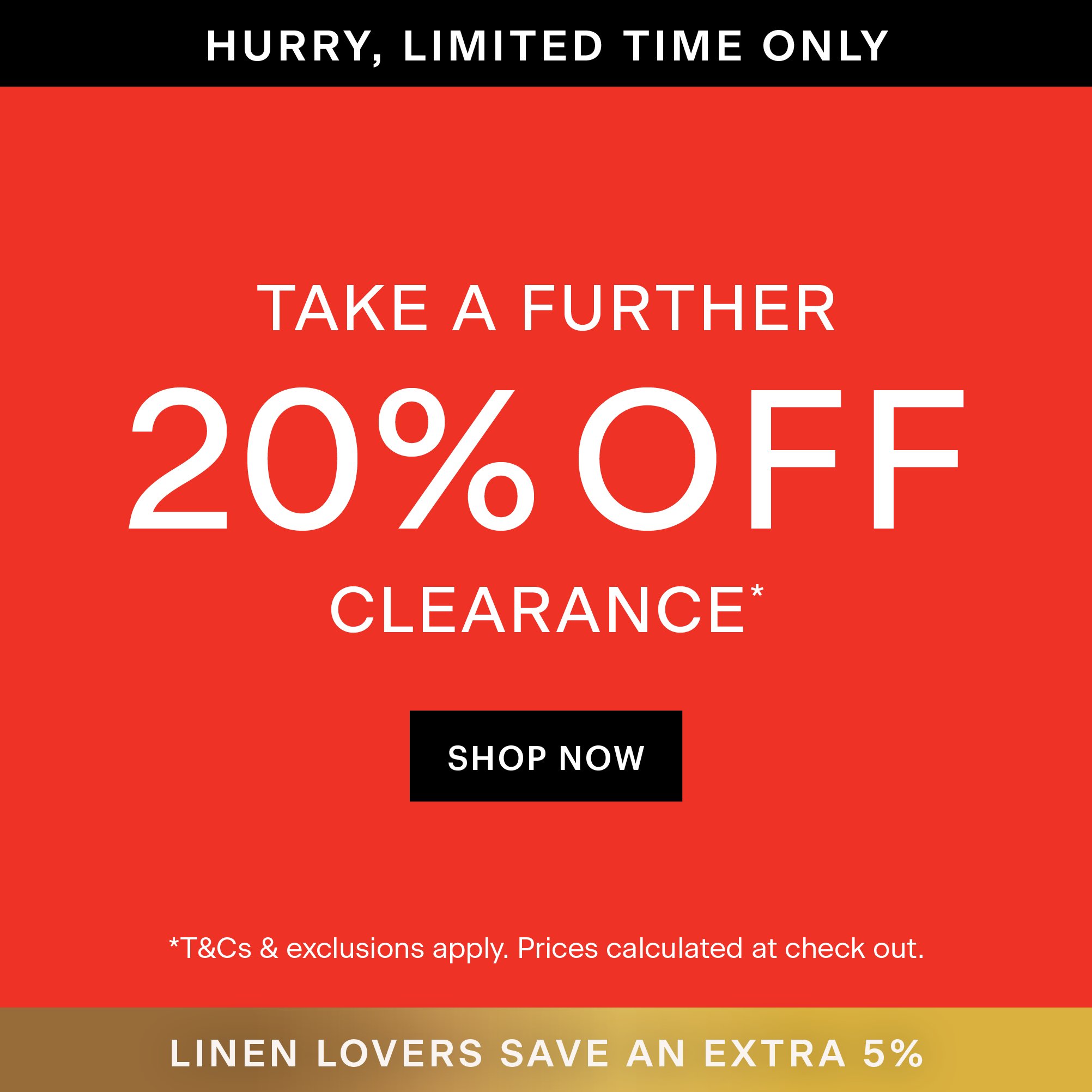 Adairs Autumn Sale.
