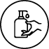 Hand sanitiser icon.