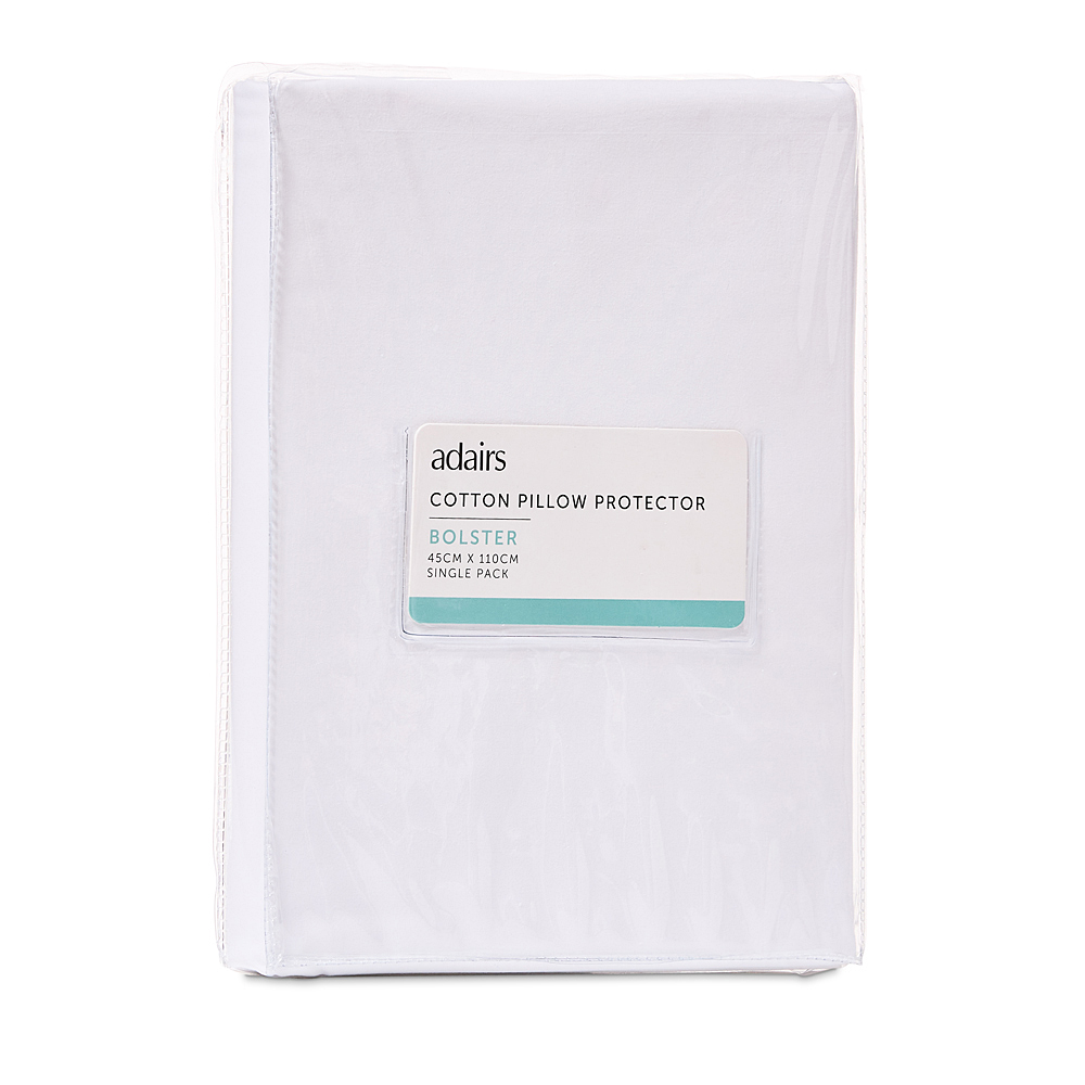 Cotton Single Bolster Pillow Protector Bedroom Adairs