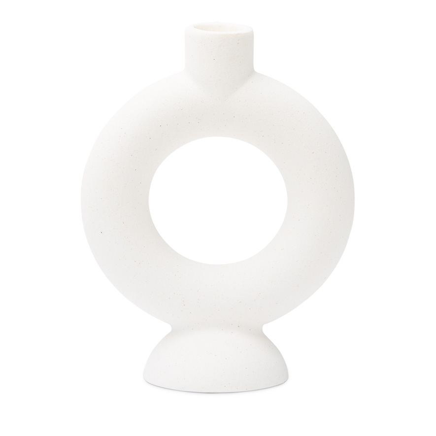 Hydra White Circle Candle Holder Adairs