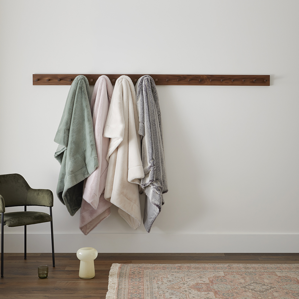 Astoria Dusty Pink Fur Throw Adairs