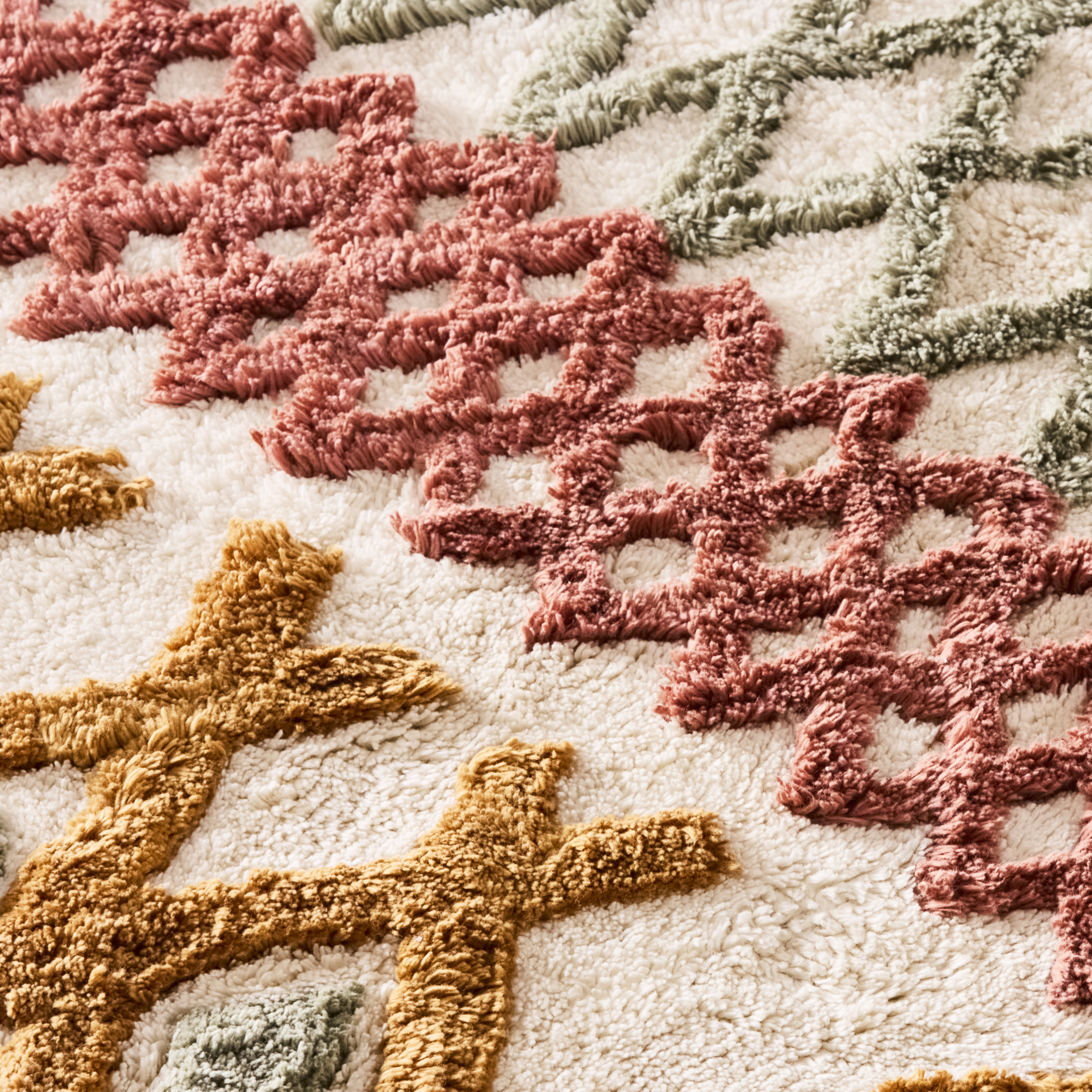 Farah Natural Multi Bath Runner Adairs