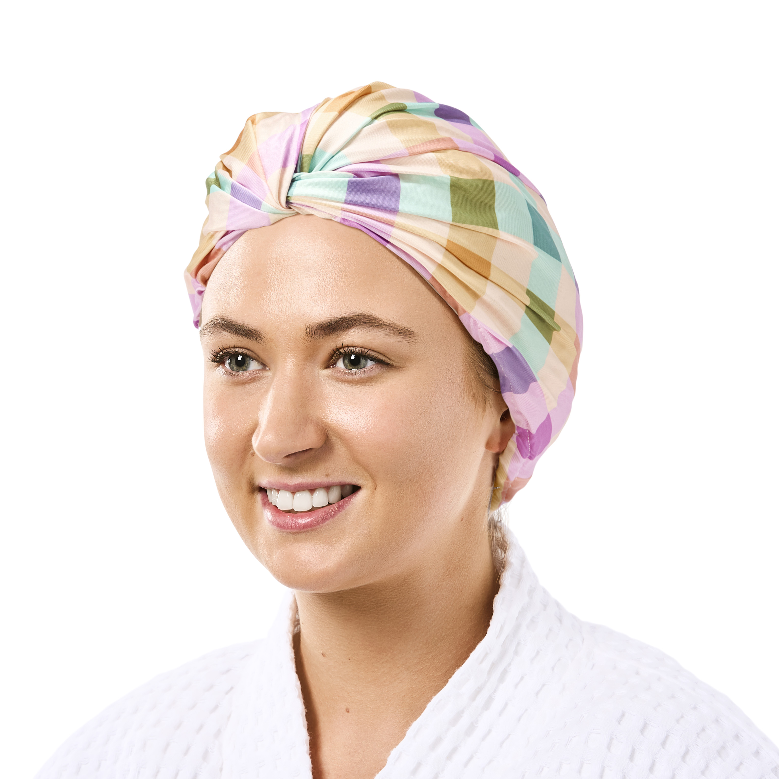 Printed Gingham Multi Shower Cap Adairs