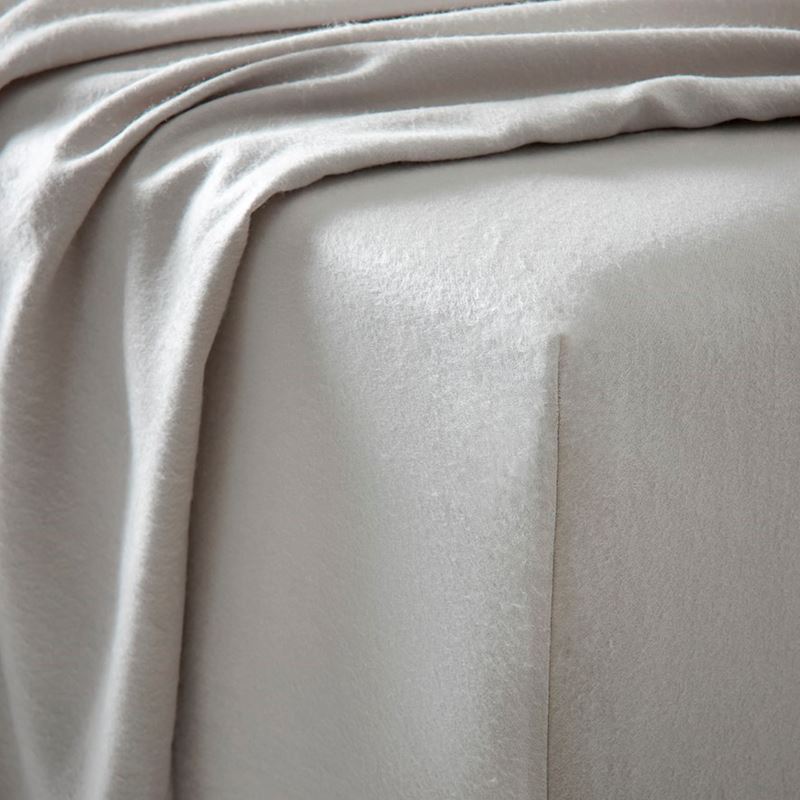 Luxury Silver Flannelette Sheet Set + Pillowcases