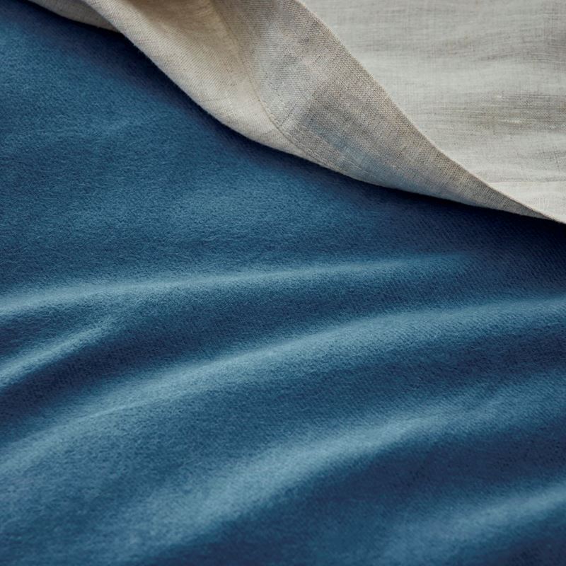 Luxury Steel Blue Flannelette Quilt Cover Set + Pillowcases