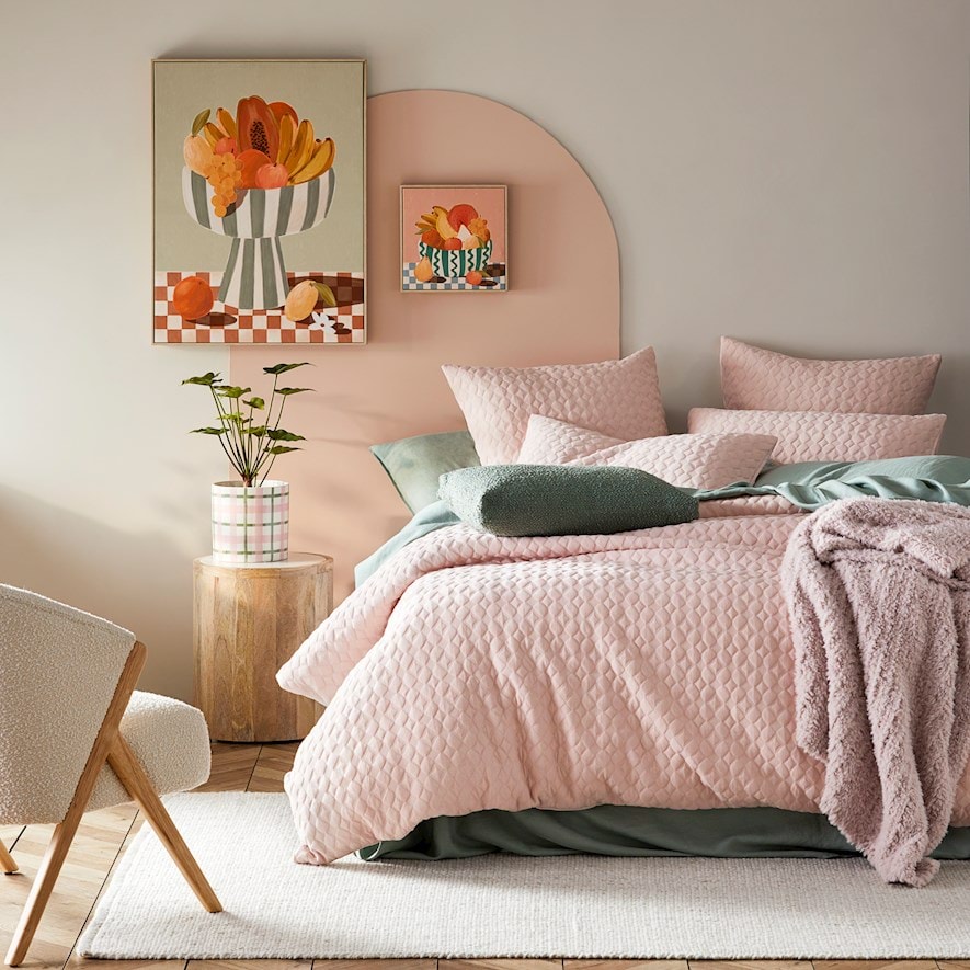 Home Republic Geo Jersey Rose Quilt Cover Separates Adairs