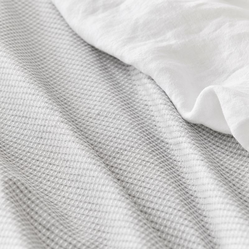 Berlin Waffle Grey Marle Quilt Cover Set + Separates