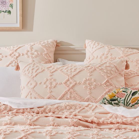 Vienna Tufted Nude Pink Pillowcases