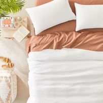Windsor Waffle White Quilt Cover Set + Separates