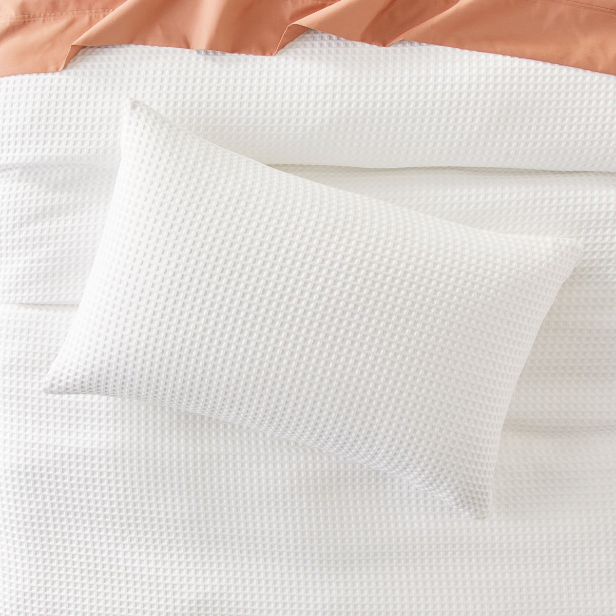 Windsor Waffle White Quilt Cover Set + Separates Adairs