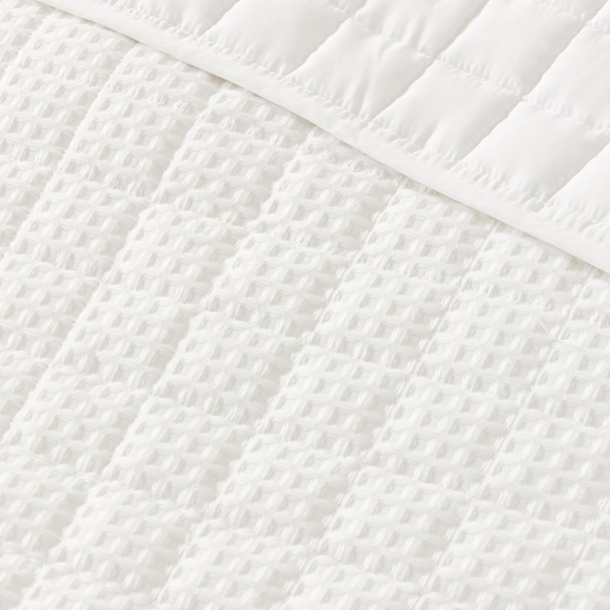 Windsor Waffle White Quilted Coverlet Set + Separates Adairs