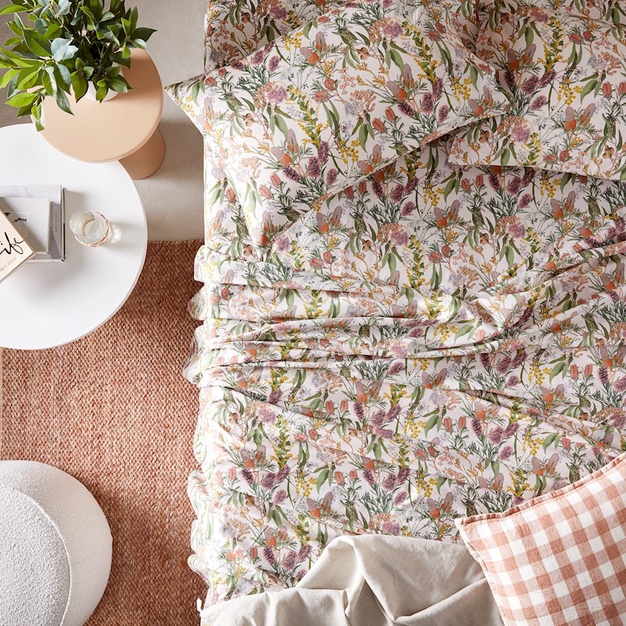 Printed Lilly Pilly Multi Sheet Set + Pillowcases Adairs