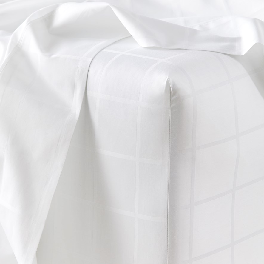 Worlds Softest Cotton Sheets Worlds Softest Cotton White Grid Sheet