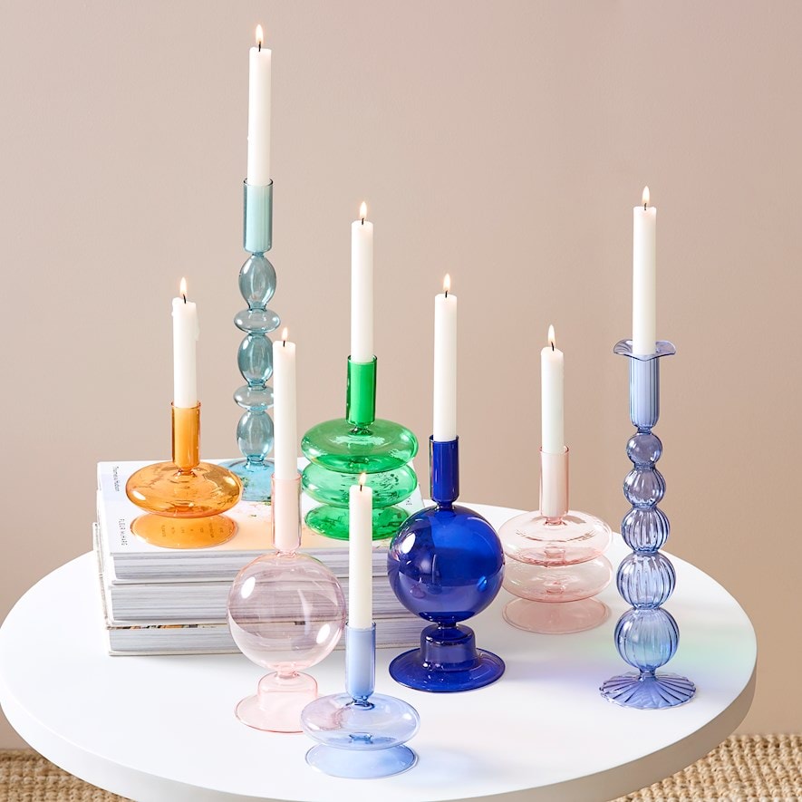 Merri Steel Blue Large Candle Holder Adairs