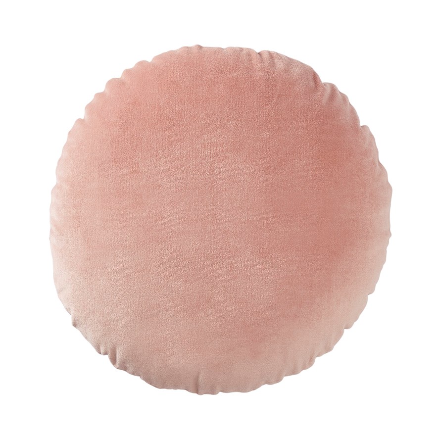 Bombay Misty Pink Round Velvet Cushion Homewares Adairs
