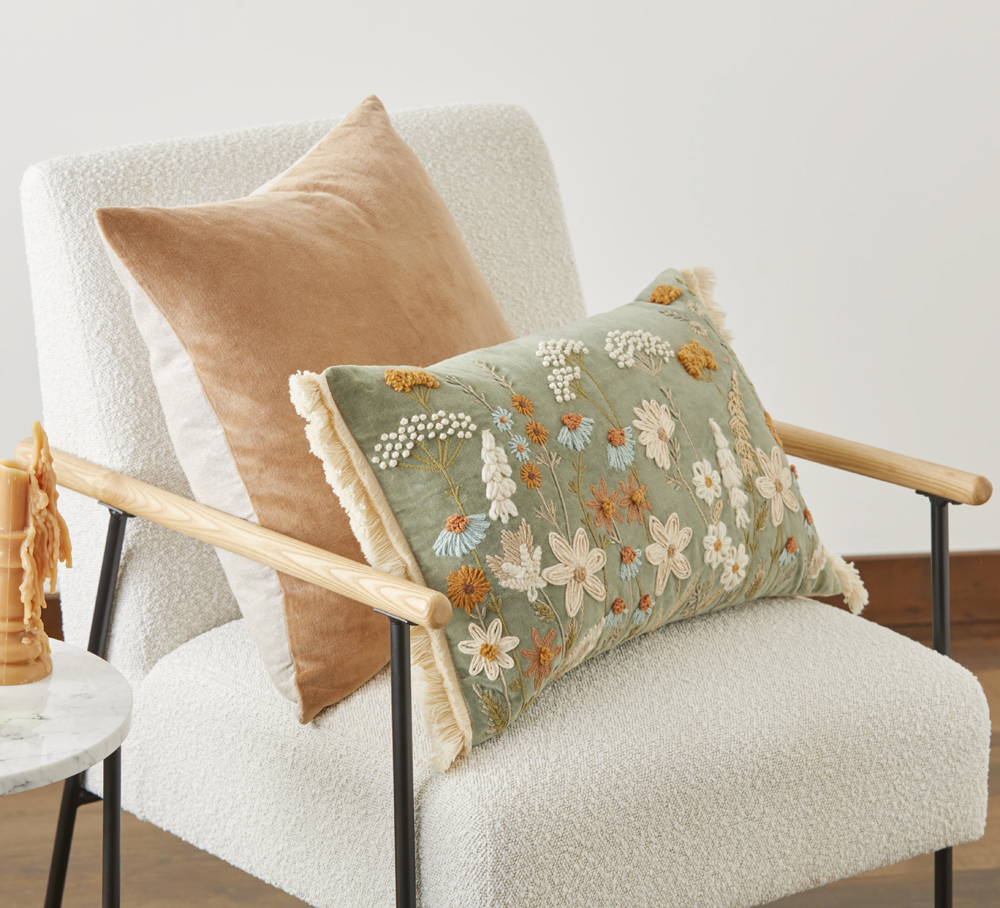 Mirabella Green Floral Cushion Adairs