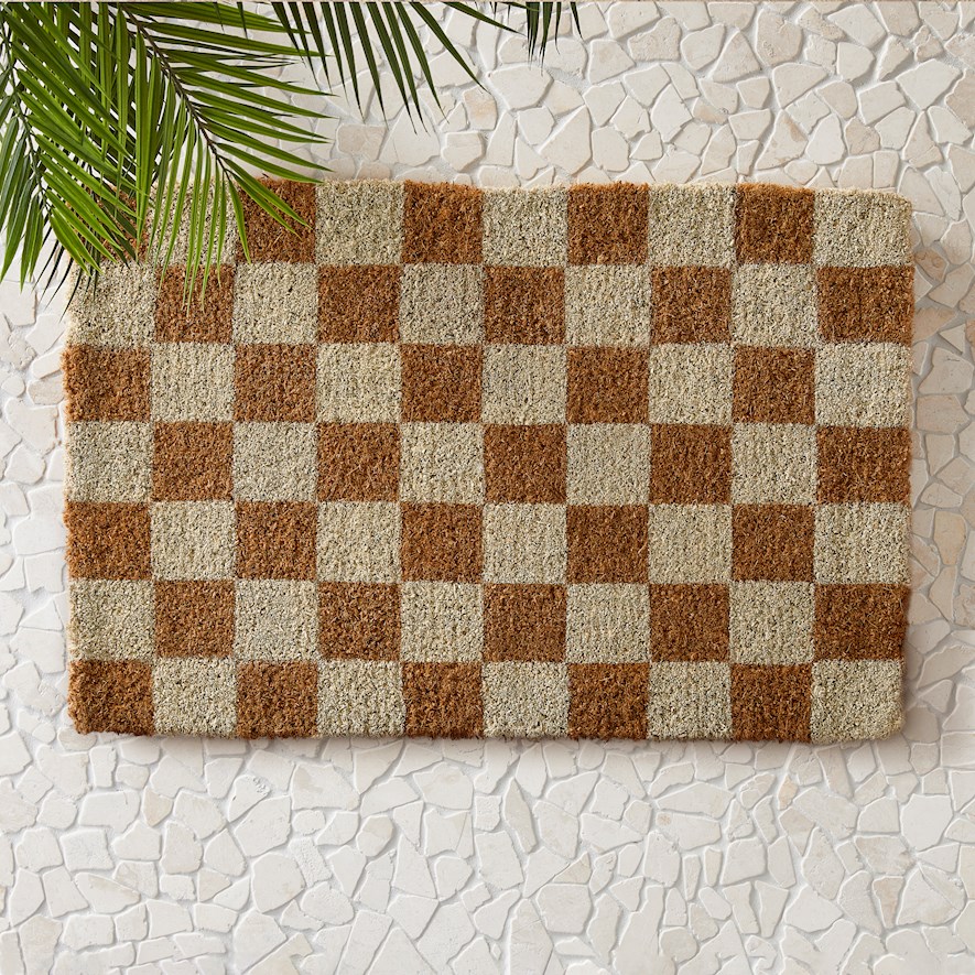 Coir Checkerboard Doormat Adairs
