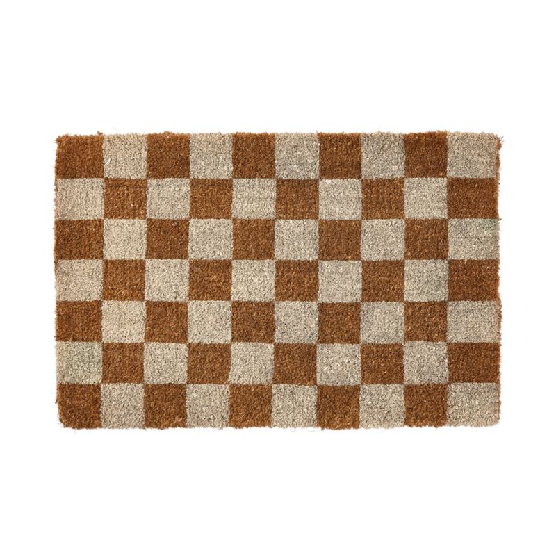 Coir Checkerboard Doormat