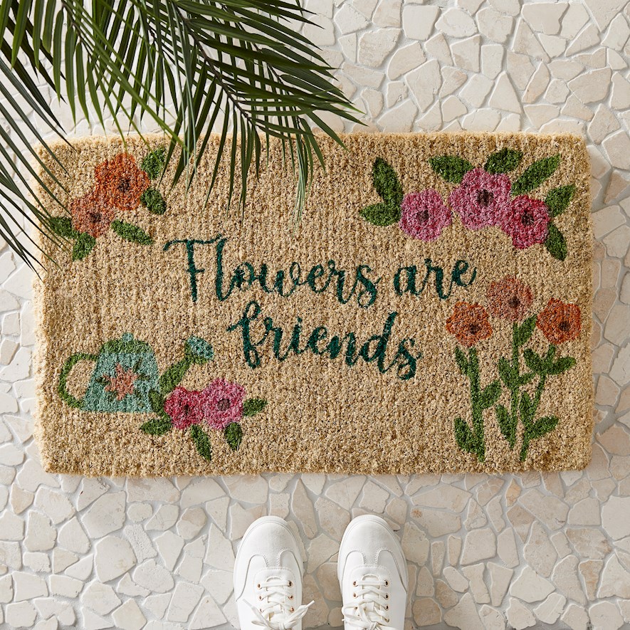 Home Republic Coir Flowers Are Friends Doormat Adairs