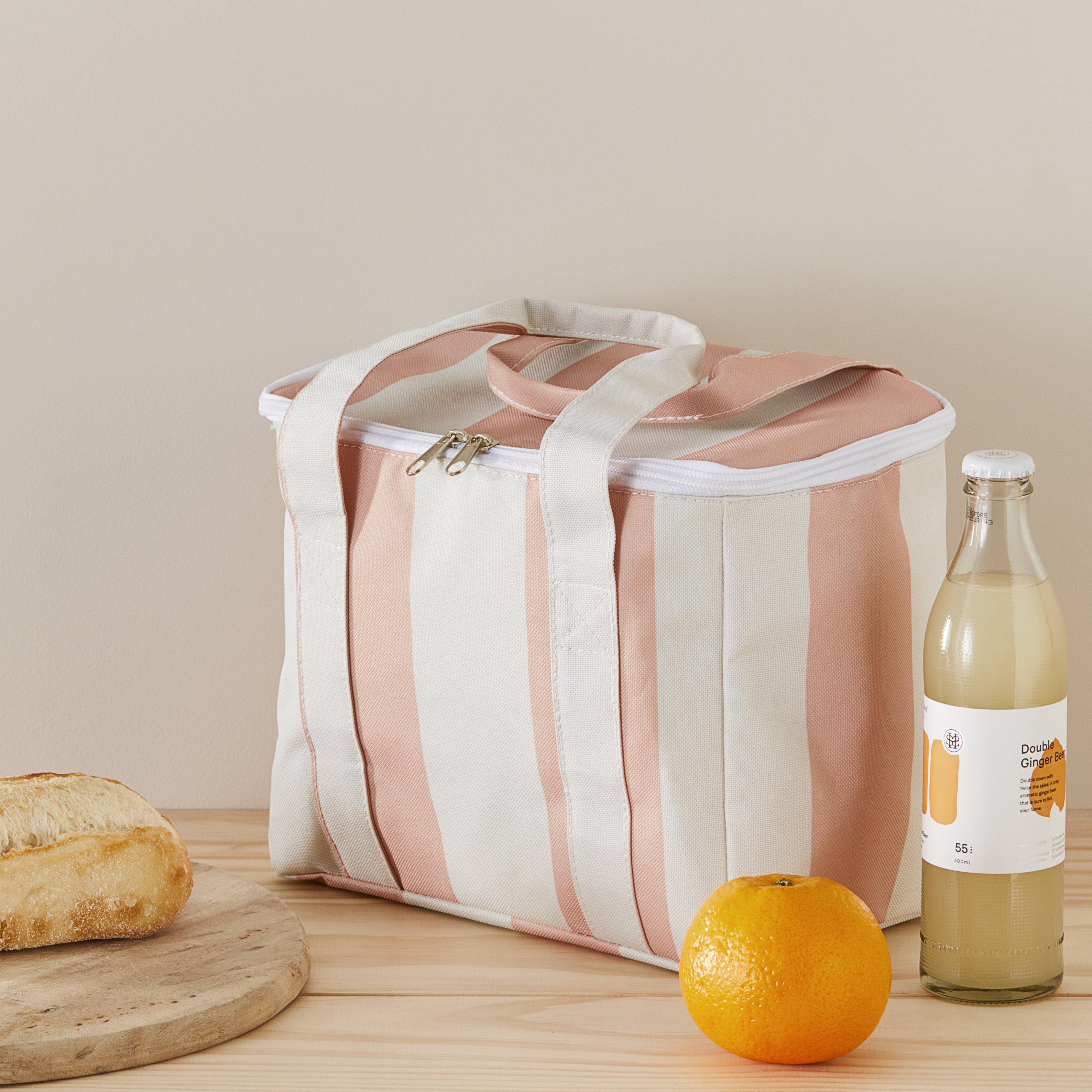 Capri Pink Stripe Lunch Bag Adairs