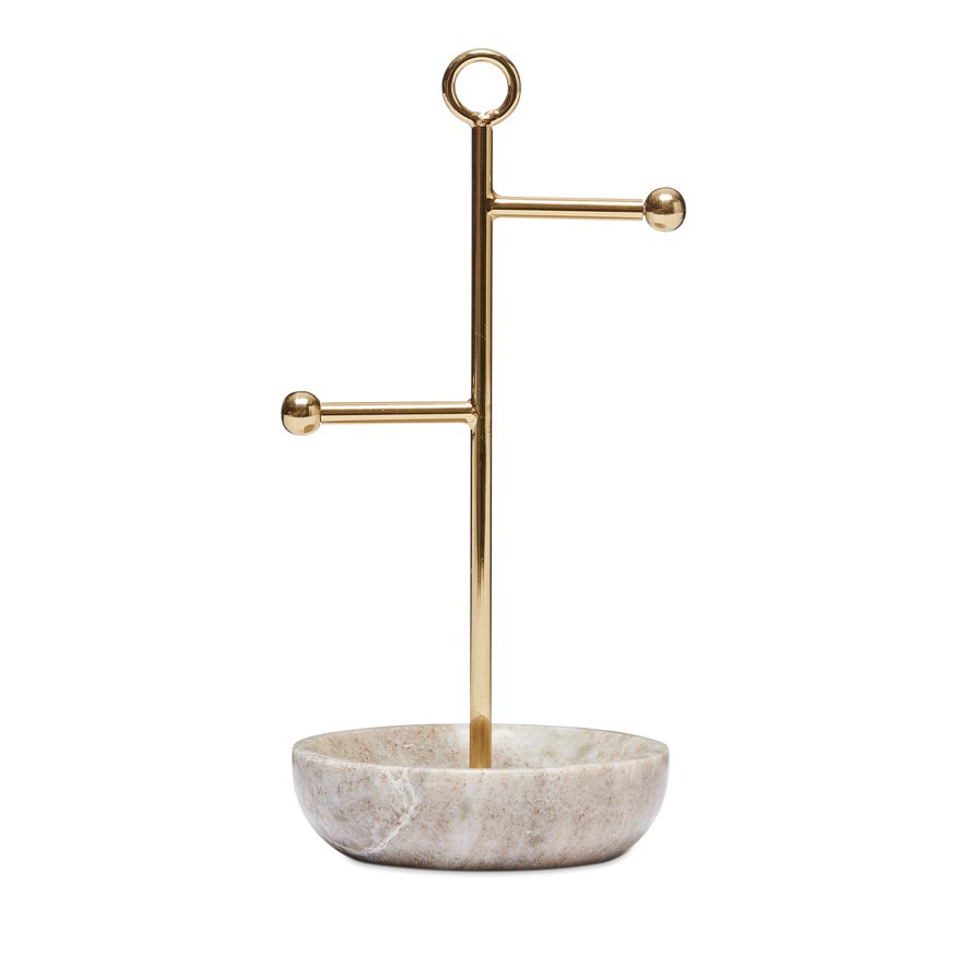 Gold and marble clearance jewellery stand