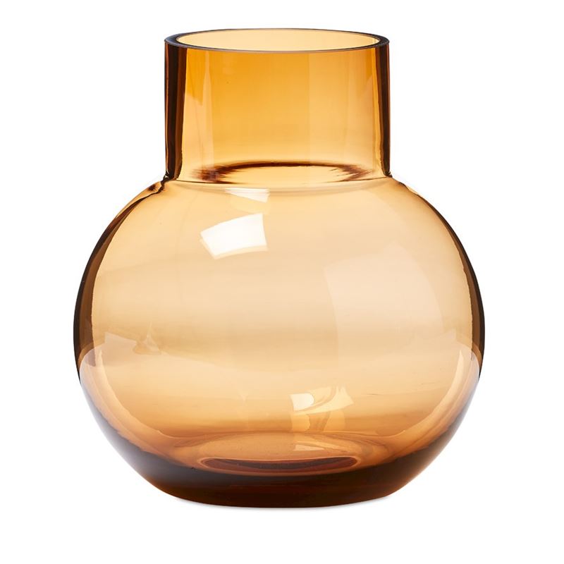 Balloon Dark Amber Glass Vase, Homewares