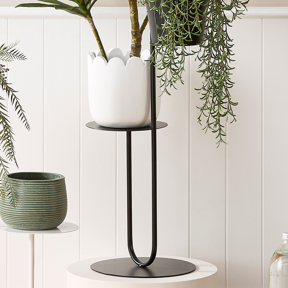 Madrid Black Plant Stand Adairs